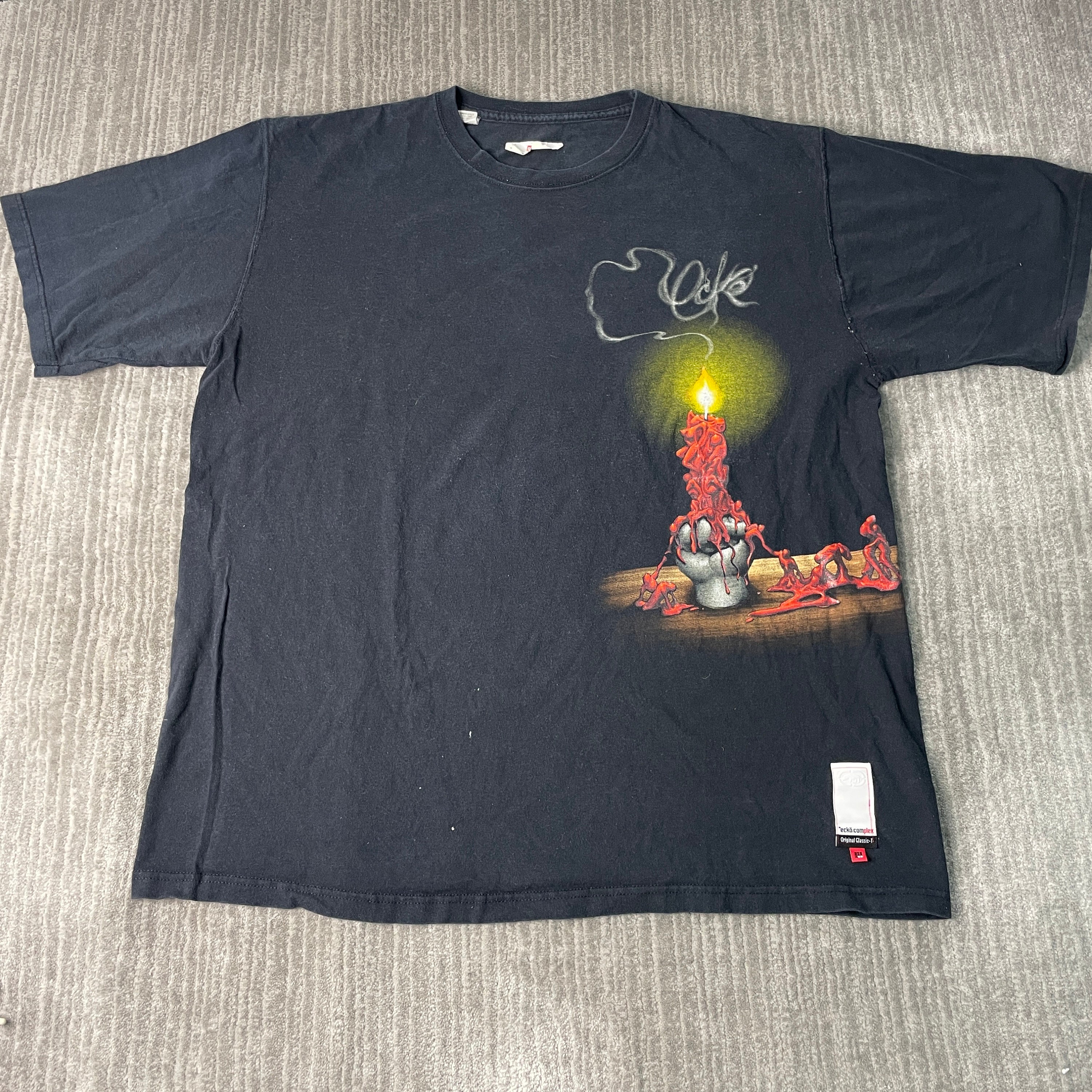 Vintage 2000s Ecko Unlimted Candle Burning Artwork Graffiti
