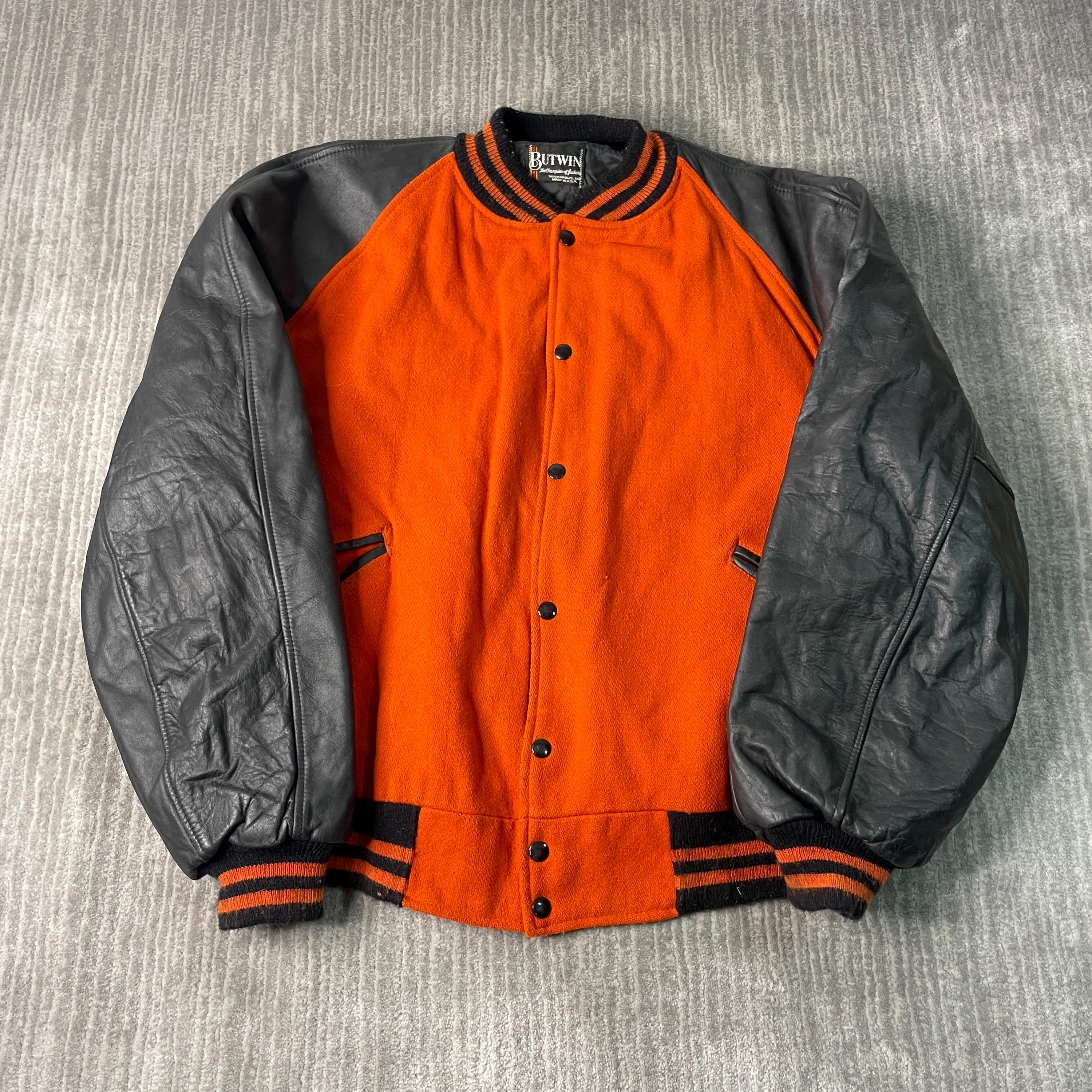 80s BUTWIN AWARD JACKET All leather スタジャン
