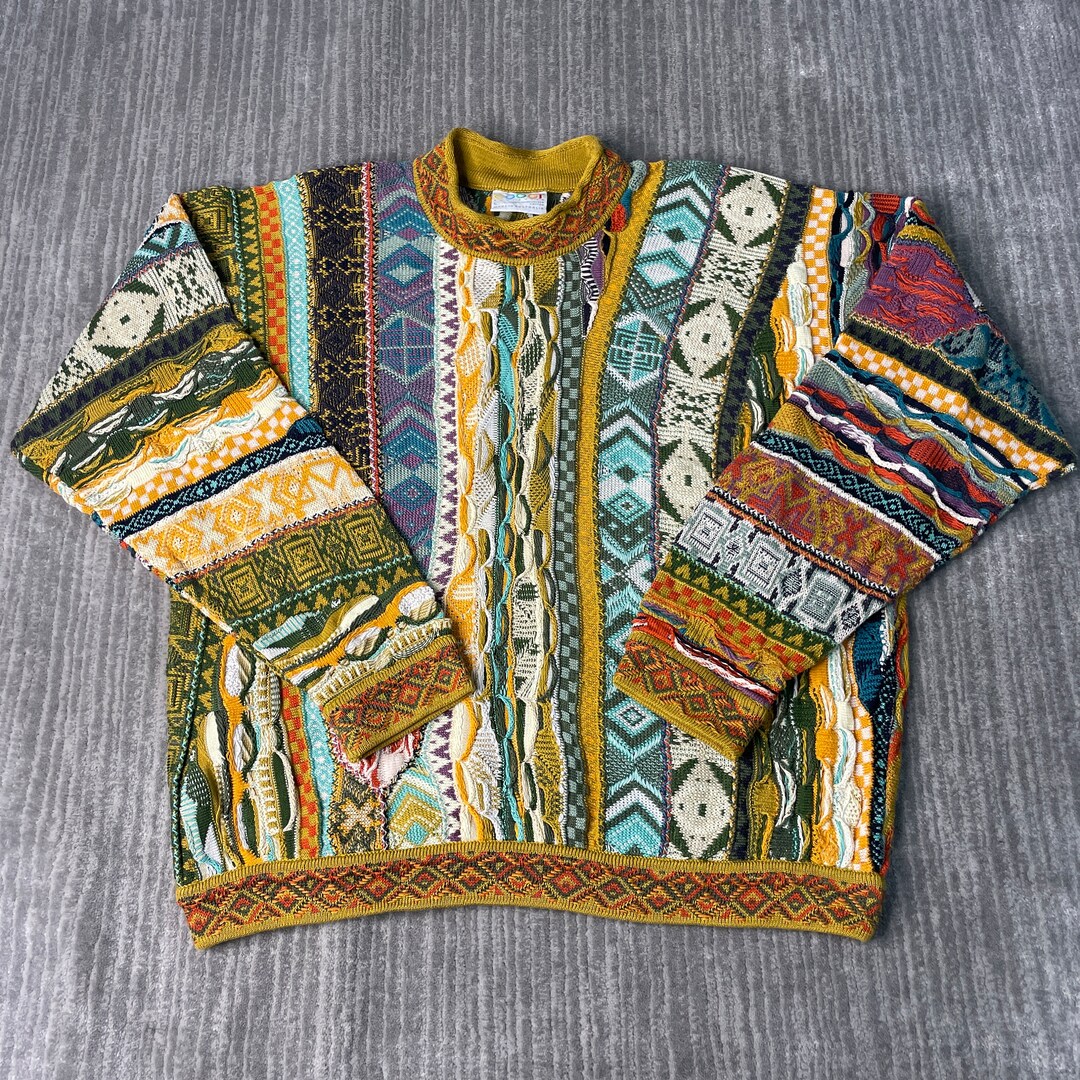 Vintage 90s Coogi Abstract Style 3D Knit Grandpa Fashion Fall Winter Season 1990s Fashion Multi Color Pullover Sweater Large Mens - Etsy Vintage 90s Coogi Abstract Style 3D Knit Grandpa Fashion Fall Winter Season 1990s Fashion Multi Color Pullover Sweater Large Mens - Etsy