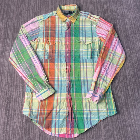 90s-00s Ralph Lauren｜check shirt Vintage 2000s Polo Ralph Lauren Two Pocket Plaid Pattern