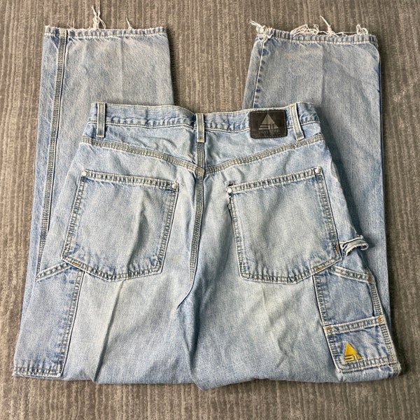 Vintage 2000s Levis Silver Tab Loose Fit Carpenter Streetwear Skater Style Y2K Aesthetic Blue Denim Jeans 32 Waist Mens