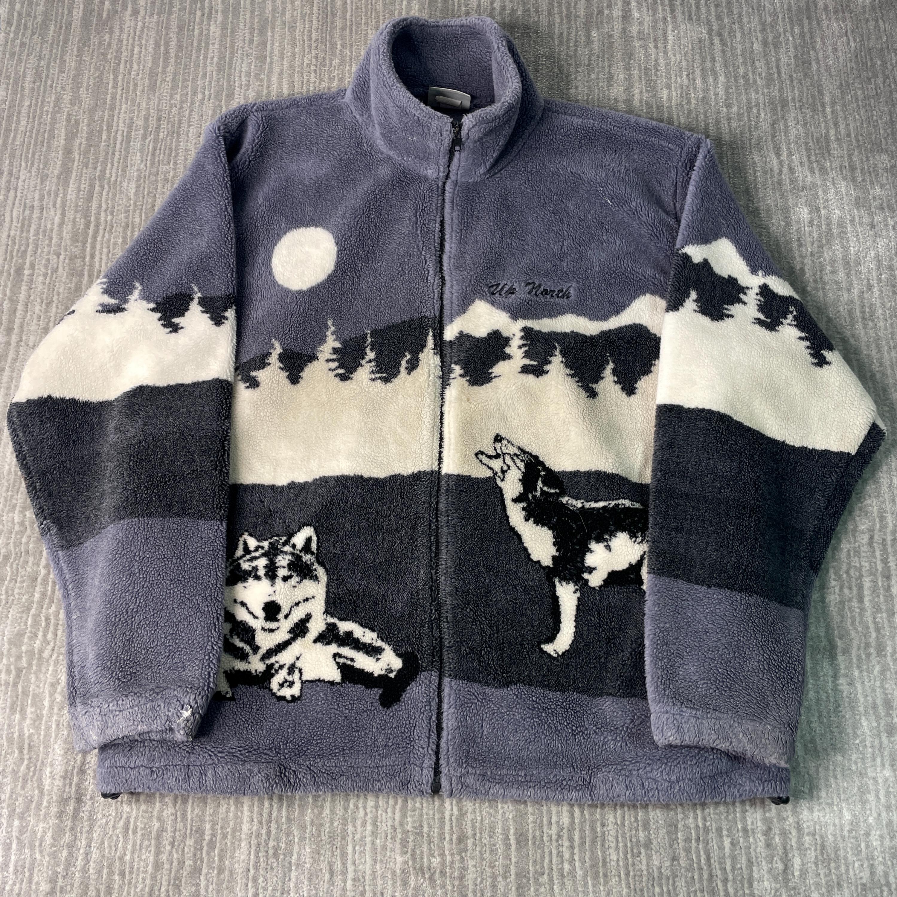 Wolf Fleece Jacket - Etsy Wolf Fleece Jacket - Etsy