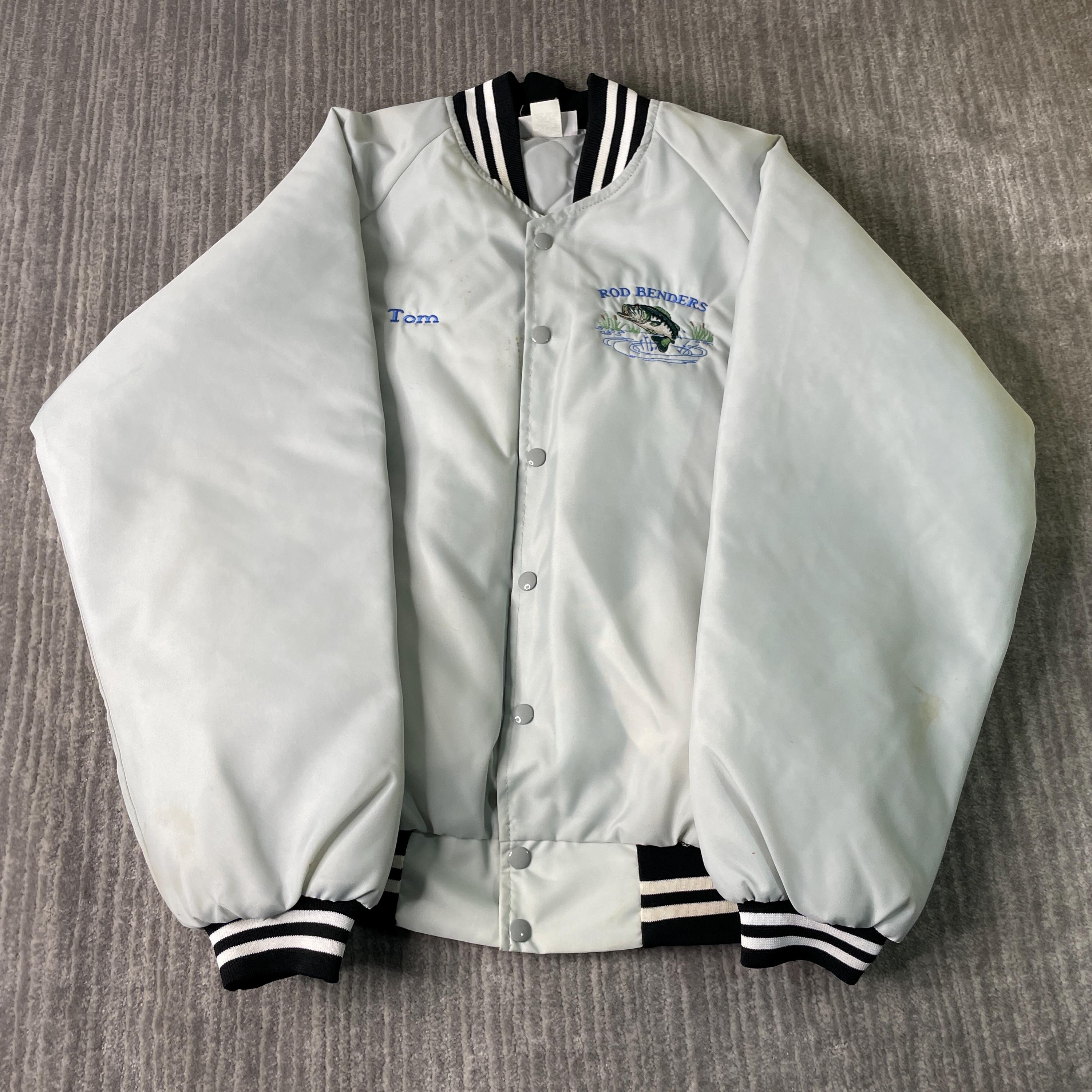 vintage スポーツジャケット　HART WELL made in usa Vintage 1990s Hartwell Sports Leasco Satin Bomber Jacket