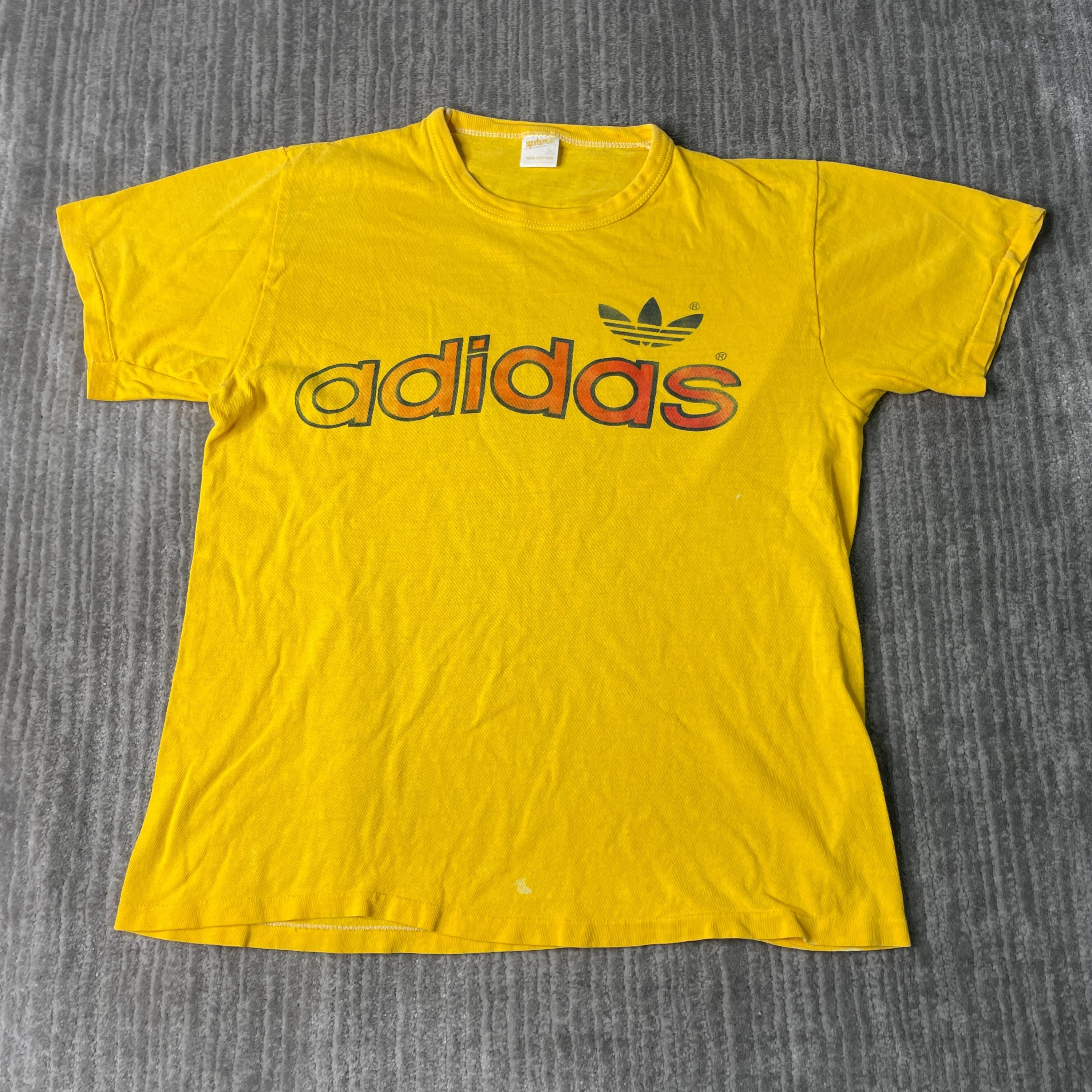 【レア】Adidas 70s Stripe Game Shirt Vintage 70s Adidas Three Stripes Spell Out Sportswear