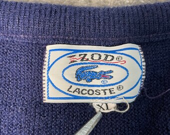 Vintage 90s Izod Lacoste Alligator Logo Stitched Embroidered Basic Essential Casual Formal Knit Pullover Sweater Extra Large Mens Z20 Etsy