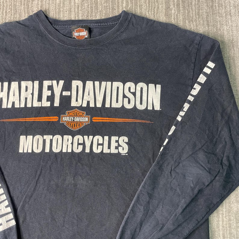 Vintage 2000s Harley Davidson Motorcycles Biker Arm Design Y2K