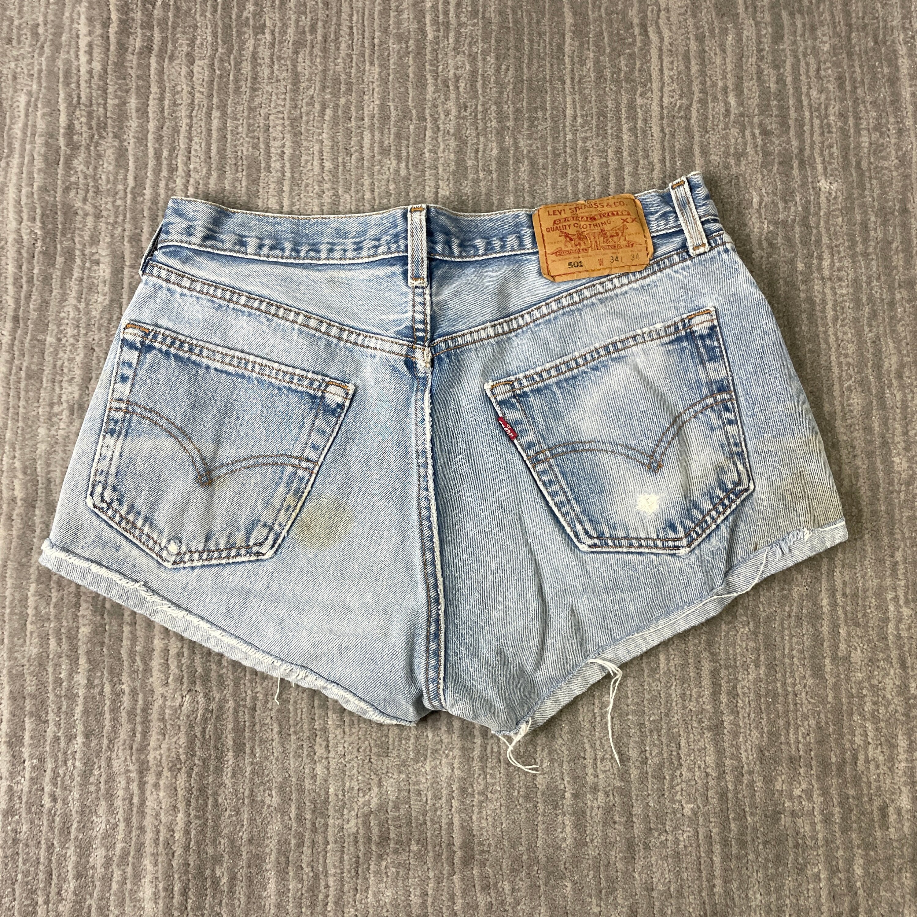 Louis Vuitton Dark Blue Cotton Denim LV Logo Women's Booty Hot Pants Shorts  For Sale at 1stDibs