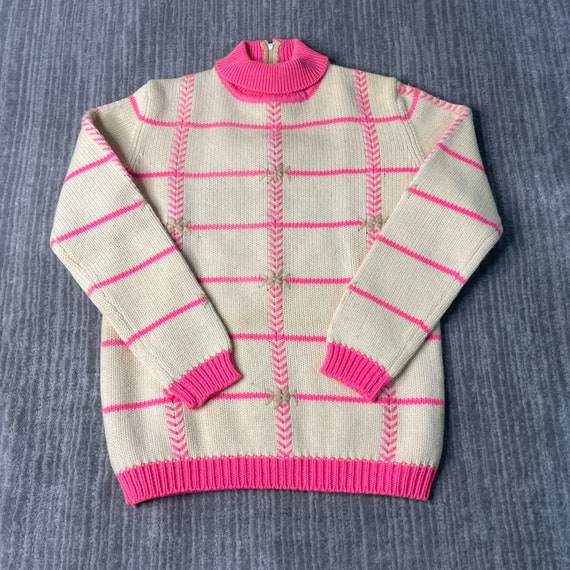 Vintage 80s Joyce Sportswear Striped Pattern Wool… - image 1