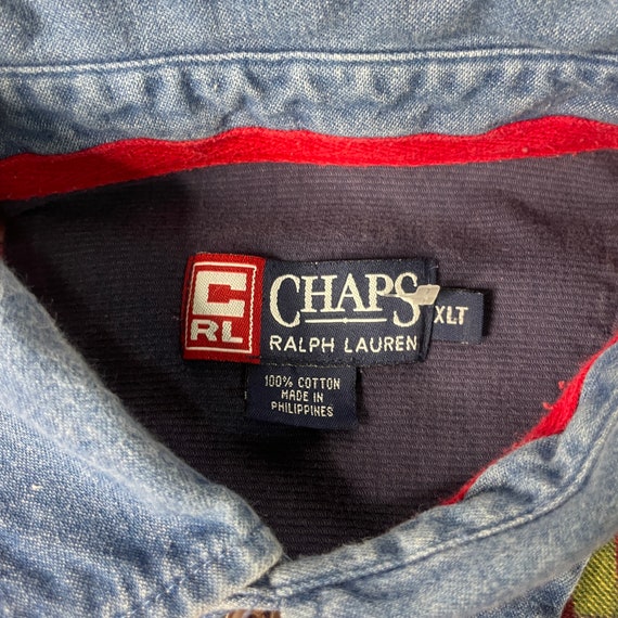 Vintage 90s Chaps Ralph Lauren Crown Logo Stitche… - image 4