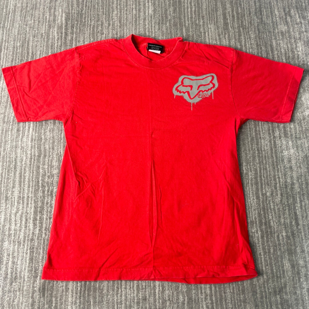 Vintage 2000s Fox Racing Small Logo Double Sided Sportswear Skater 