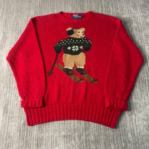 Vintage 90s Polo Ralph Lauren Ski Bear Polo Bear Winter Fall