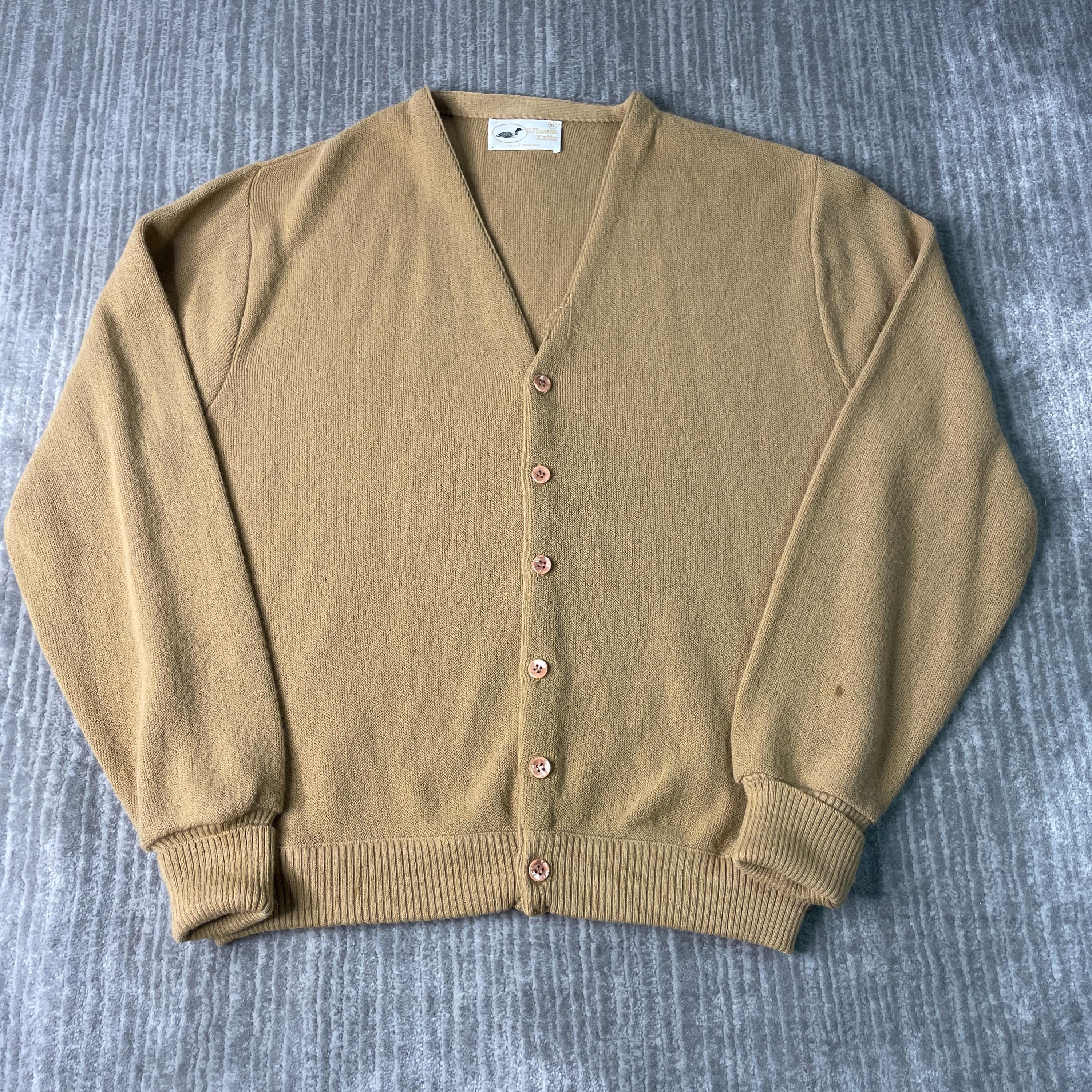 Mens Vintage Tan Cardigan