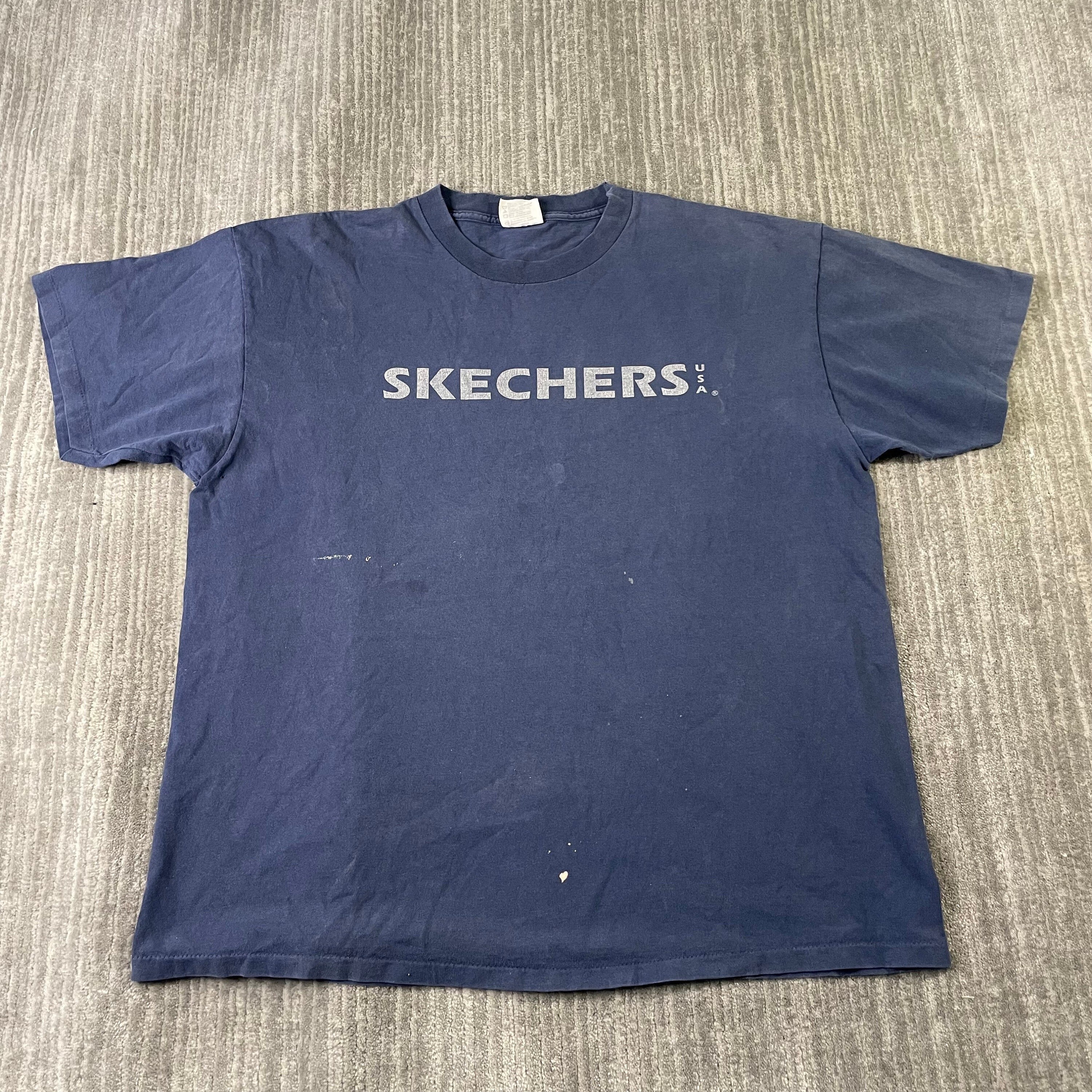 Vintage 90s Skechers Sneakers USA Spellout Comfy Shoes Double Sided Brand  Navy Graphic T Shirt Extra Large Mens O10 - Etsy