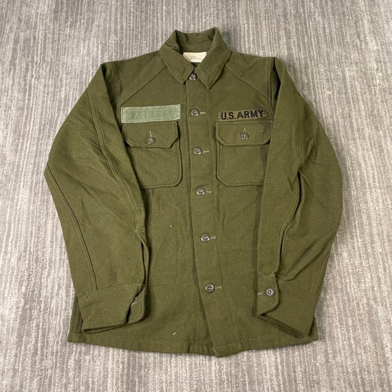 True Vintage 70s Military USA Army Wool 2 Pocket … - image 1