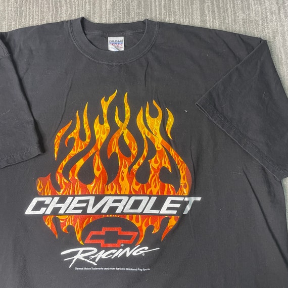 Vintage 2000s Chevrolet Racing Flames Streetwear … - image 2