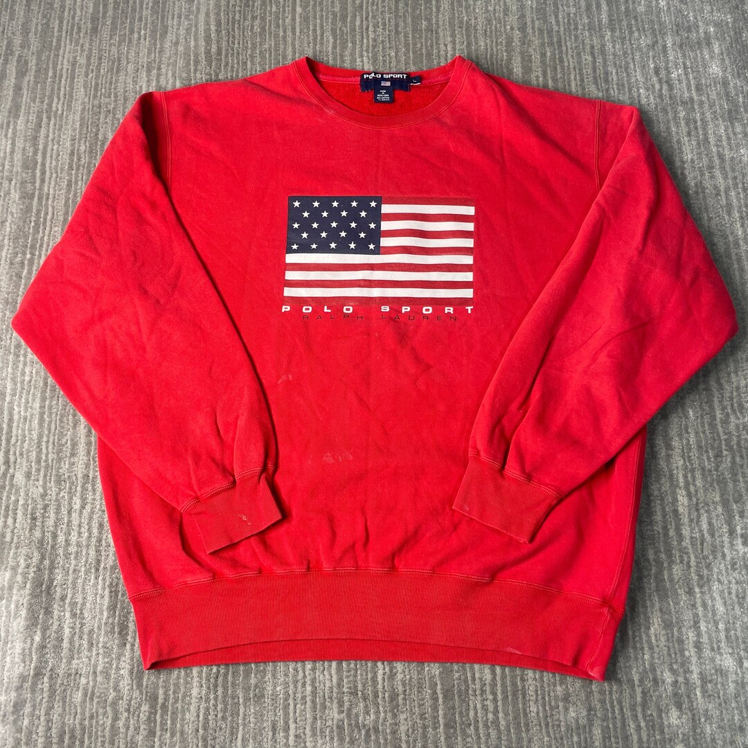 Vintage 90s Polo Ralph Lauren Polo Sport USA Flag Sportswear - Etsy