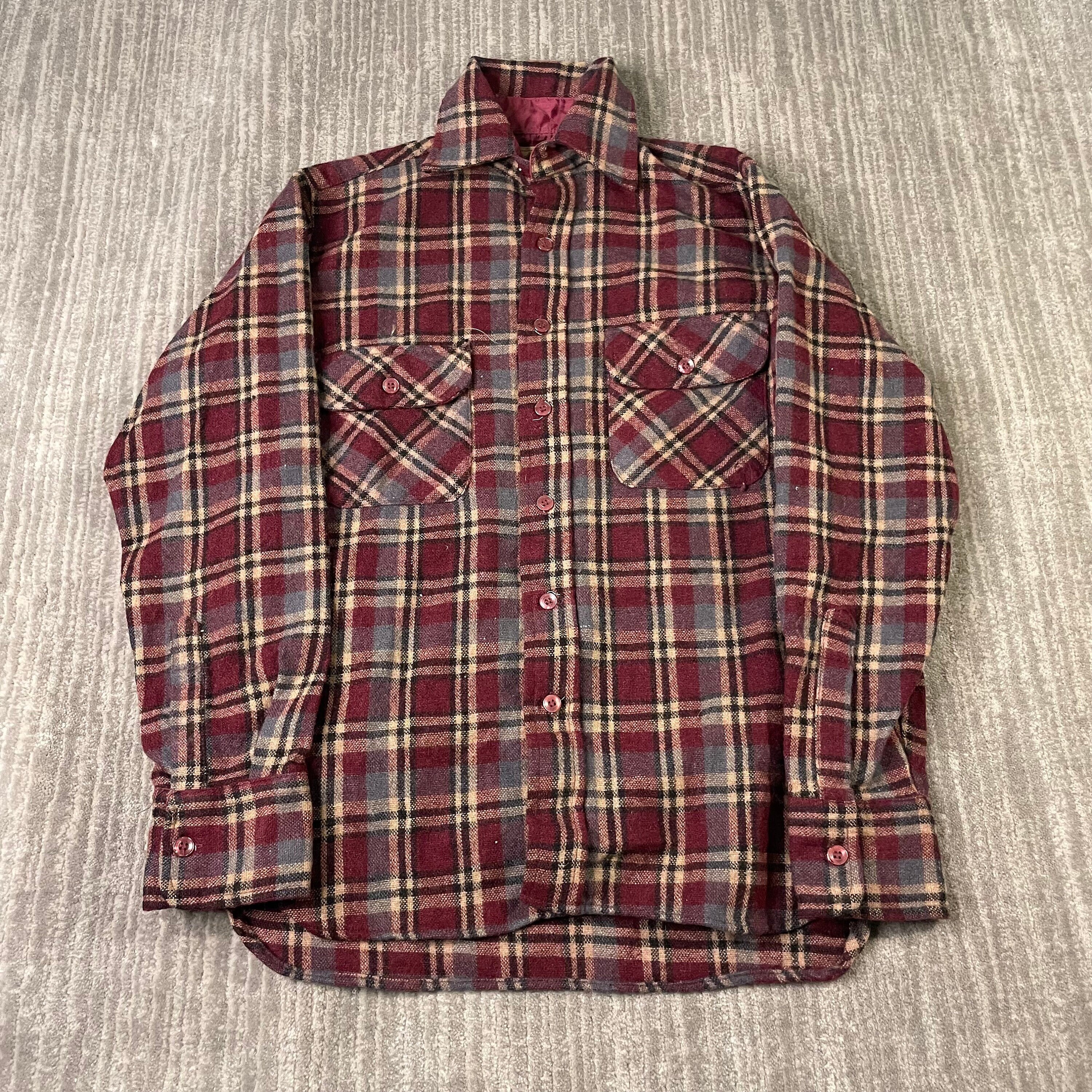 middle flannel grandpa shirt / CAMEL