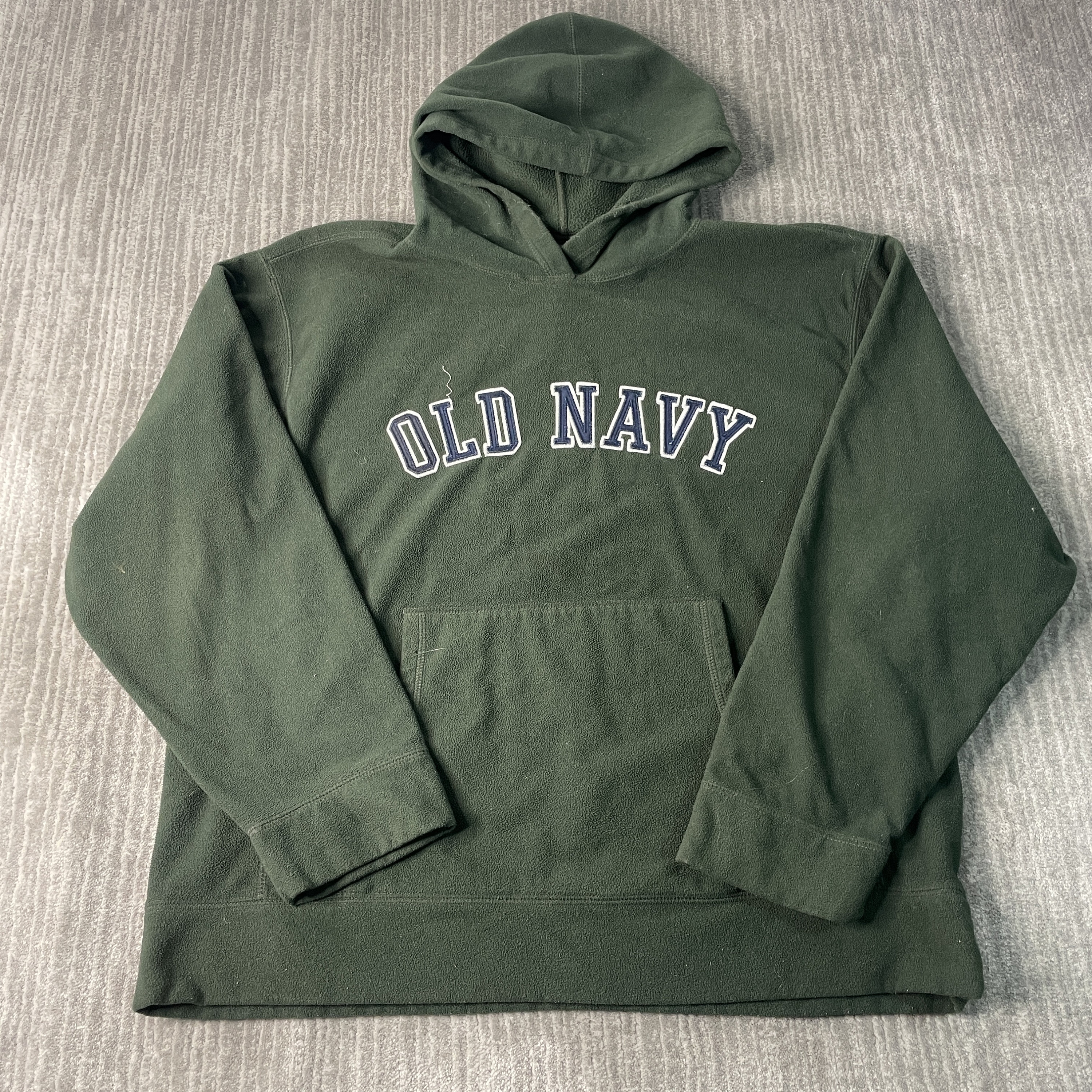 Sudadera con capucha con gráfico verde de estética Y2K, básica