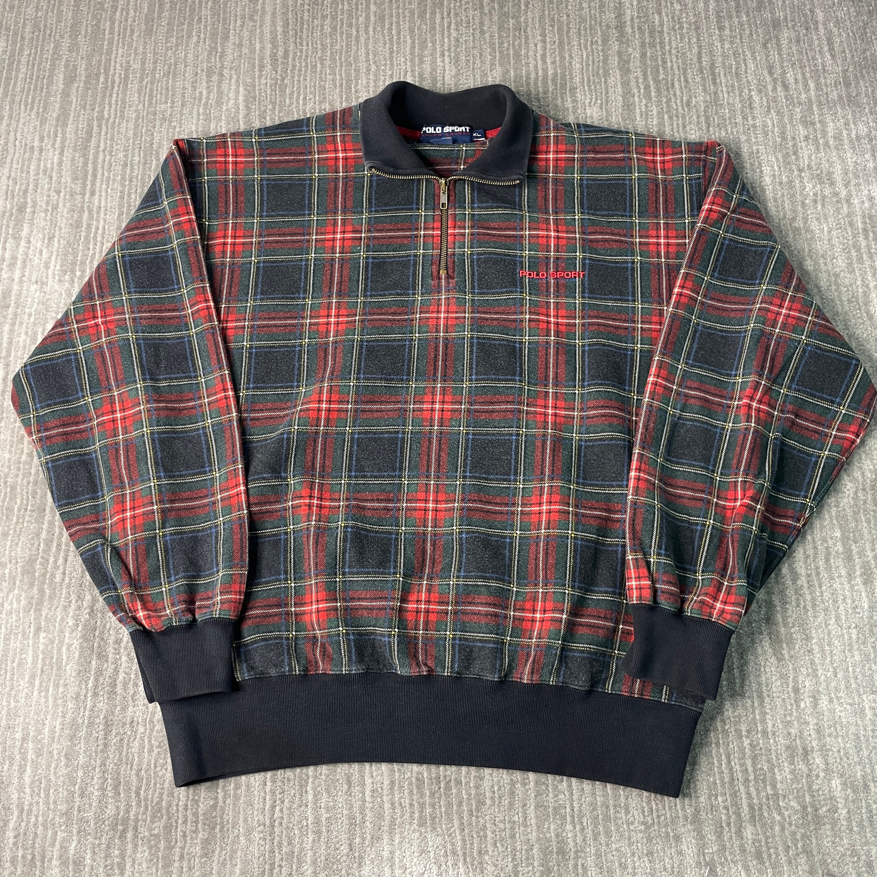 Vintage 90s Polo Ralph Lauren Polo Sport Plaid Pattern Basic 