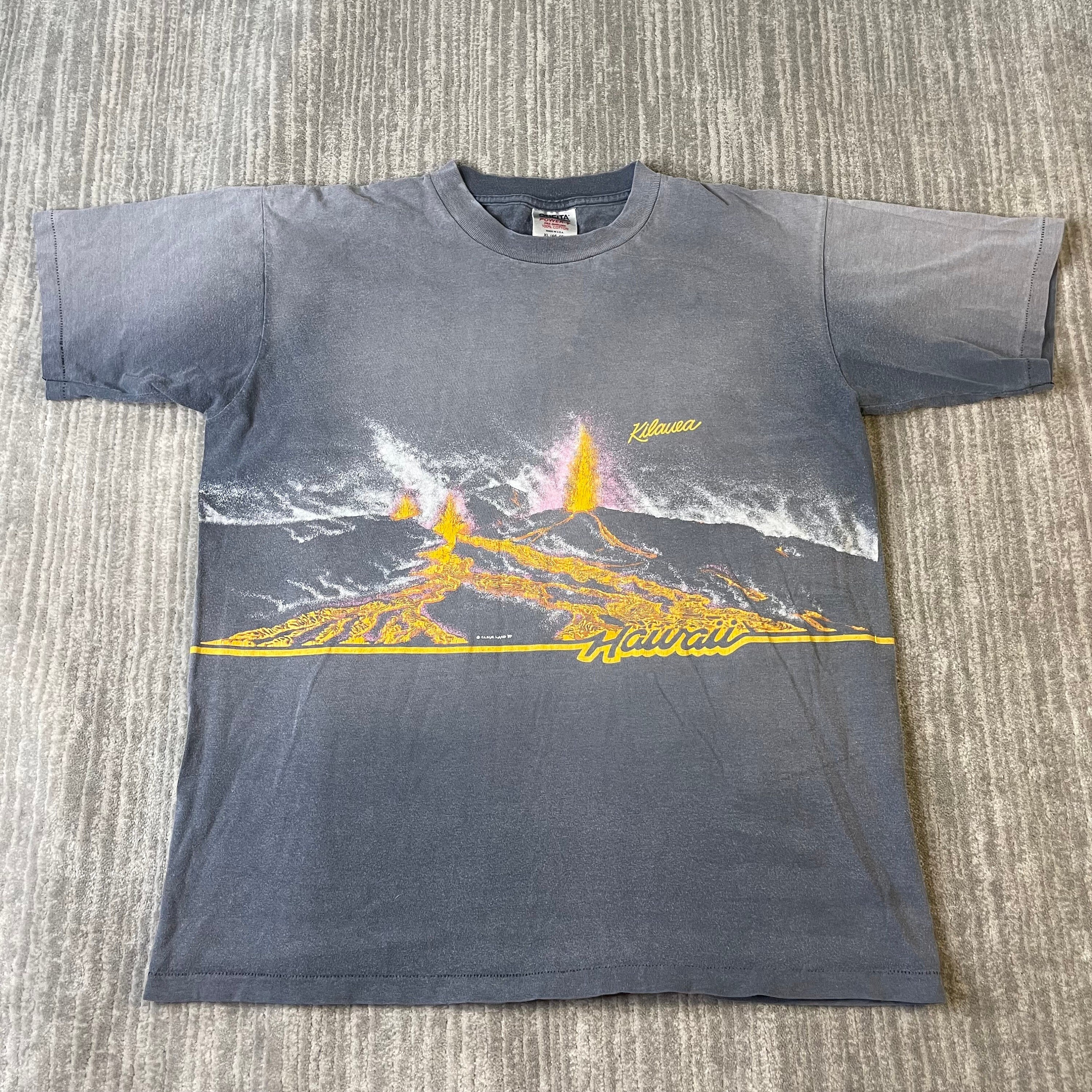 Vintage 80s Hawaii Kilauea Volcano Eruption Warp Around Single - Etsy
