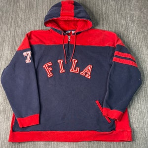 Fila red and blue deals hoodie