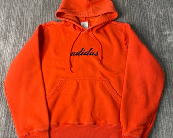 orange adidas hoodie womens