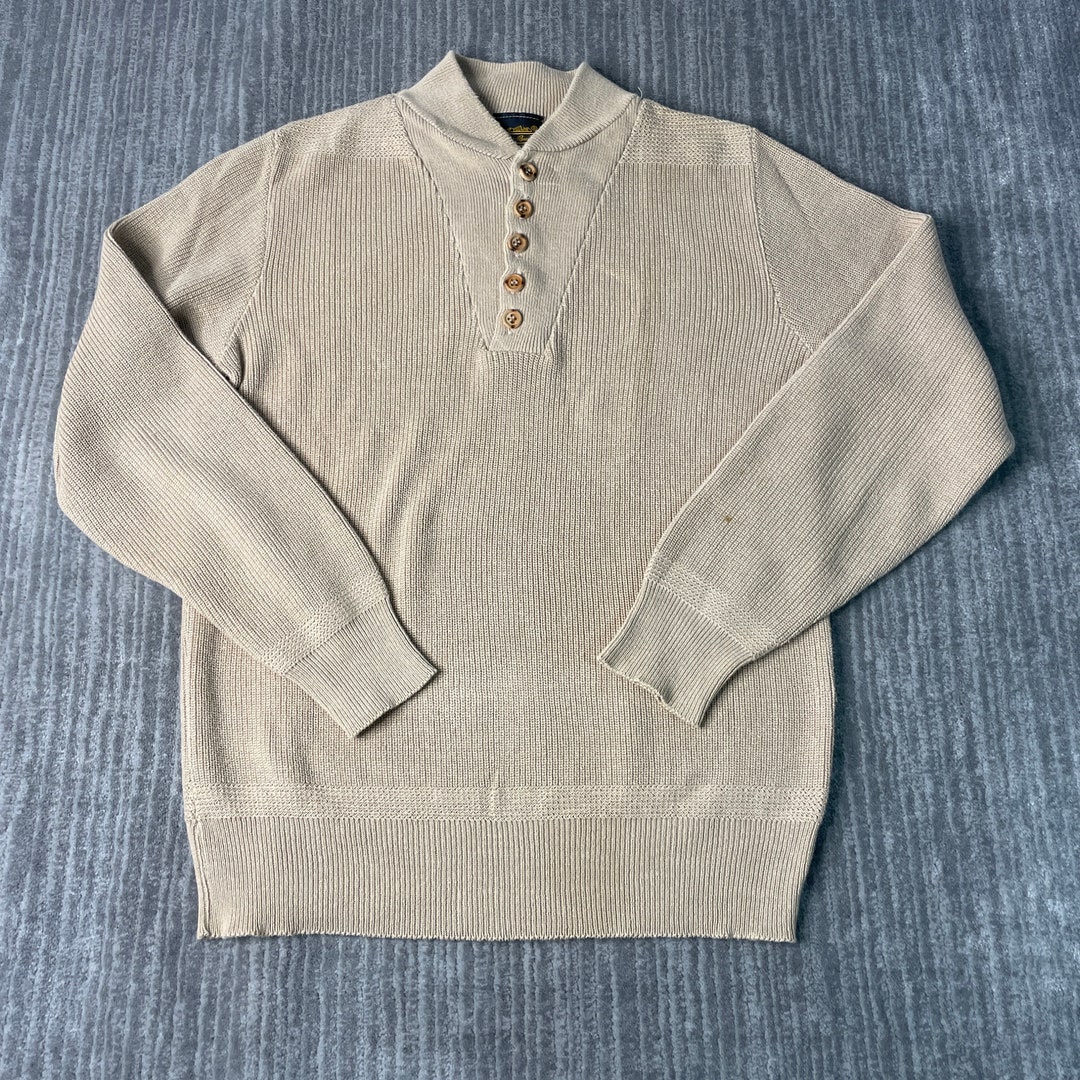 Vintage 90s Eddie Bauer Outdoors Casual Basic Blank Henley Style 1990s ...