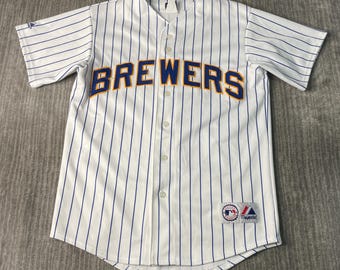 Vintage MLB Milwaukee Brewers Majestic Baseball Jersey Made In USA online Men's Unisex