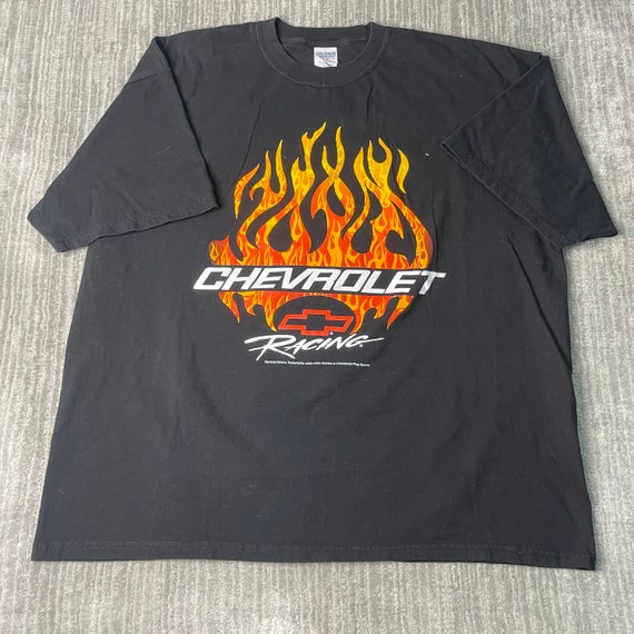 Vintage 2000s Chevrolet Racing Flames Streetwear … - image 1