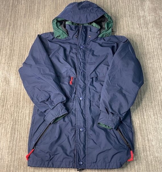 Vintage 90s Eddie Bauer Two Pocket Raincoat Outdoors Casual Basic