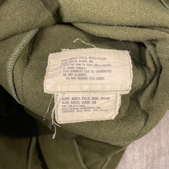 True Vintage 70s Military USA Army Wool 2 Pocket … - image 6