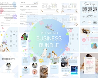 Pet Sitting Business Bundle, Pet Sitting Forms, Pet Sitting Business, Pet Sitting Contract, Editable, Templates