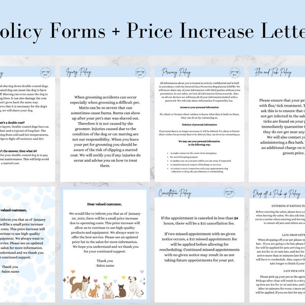 Dog Price Increase Forms Etsy dog-price-increase-forms-etsy