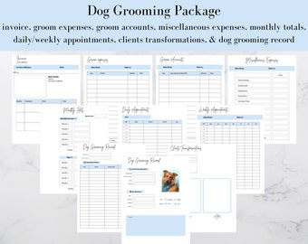 Dog Grooming Invoice Template - Etsy Australia