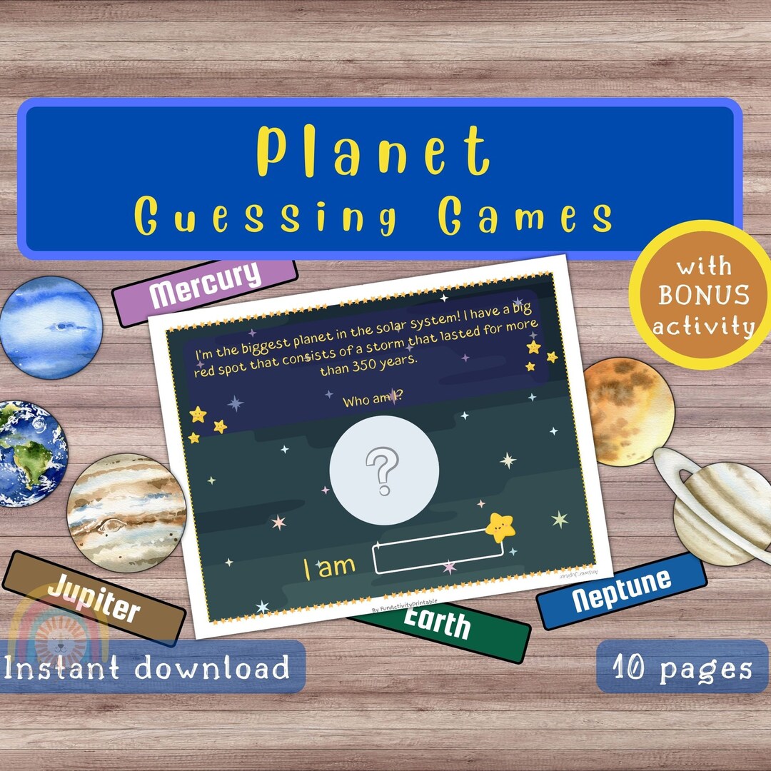 Guessing Game Solar System Printable Activity Learn About