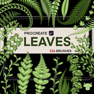 Procreate Leaves & Foliage Brush Set: 256 Nature Art Brushes (Digital Download)