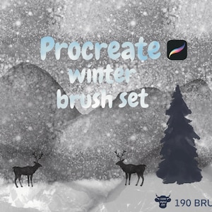 Procreate Winter Brush Set: Snow, Ice, Scandi (Digital Download)