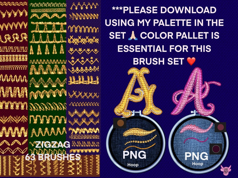 EMBROIDERY PROCREATE Brushes,procreate Stitches Brush,cross Stitch