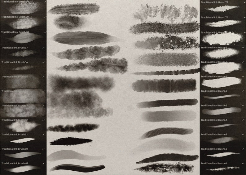 PROCREATE SUMI Brushes,ink Procreate,traditional Ink Brush Set,asia