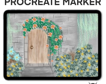 Procreate Marker Brush Set: 130 Copic Style Brushes, 5 Color Palettes (Digital Download)