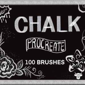 Procreate Chalk Brushes: 106 Pastel Lettering Brushes (Digital Download)