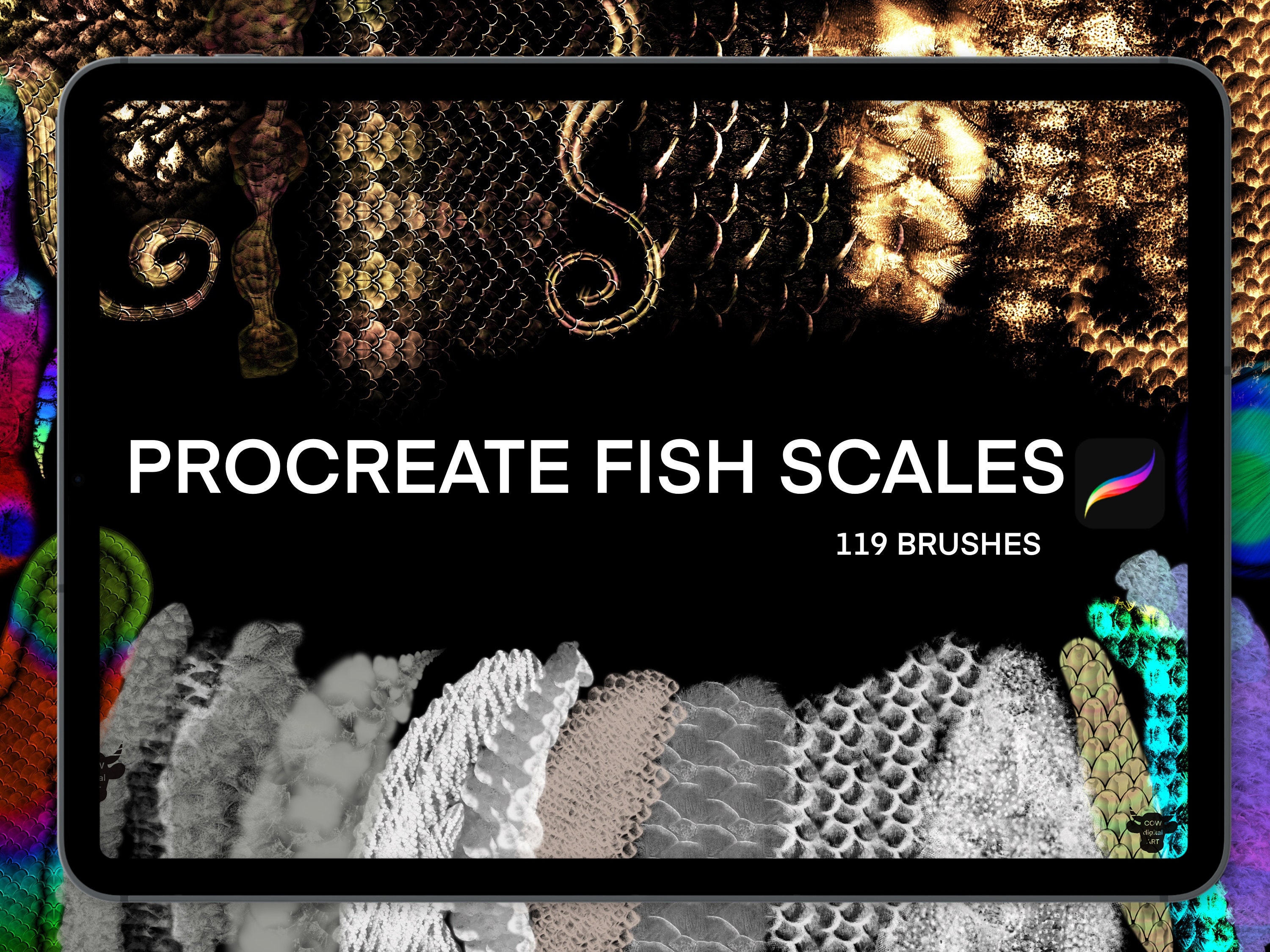 Procreate Scale fish Scale Brush for Procreate brushes Fish Etsy