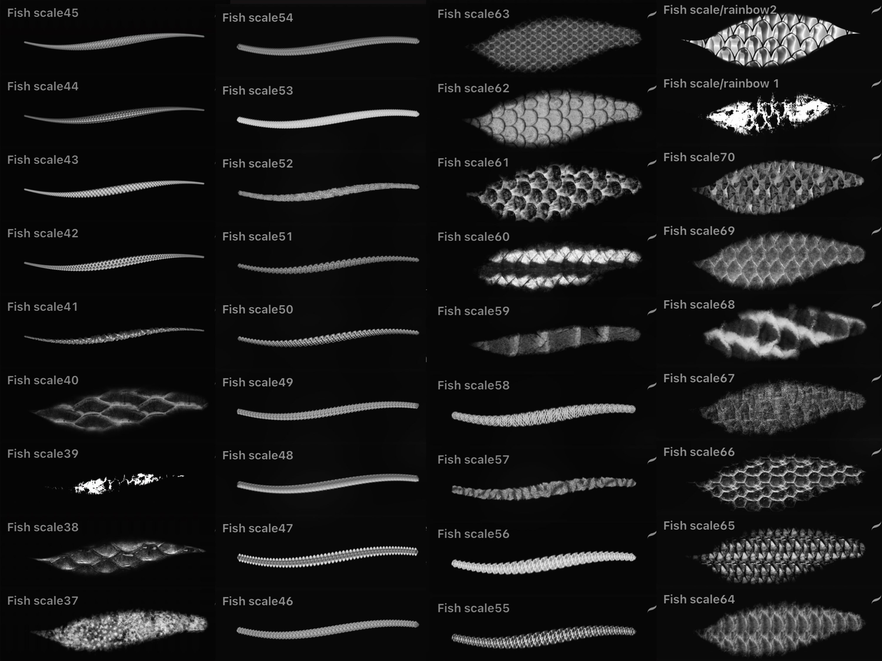 Procreate Scale fish Scale Brush for Procreate brushes Fish Etsy