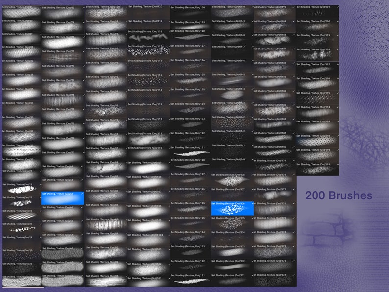 Procreate Shading Brushestextures Brushes procreate Stipple Etsy