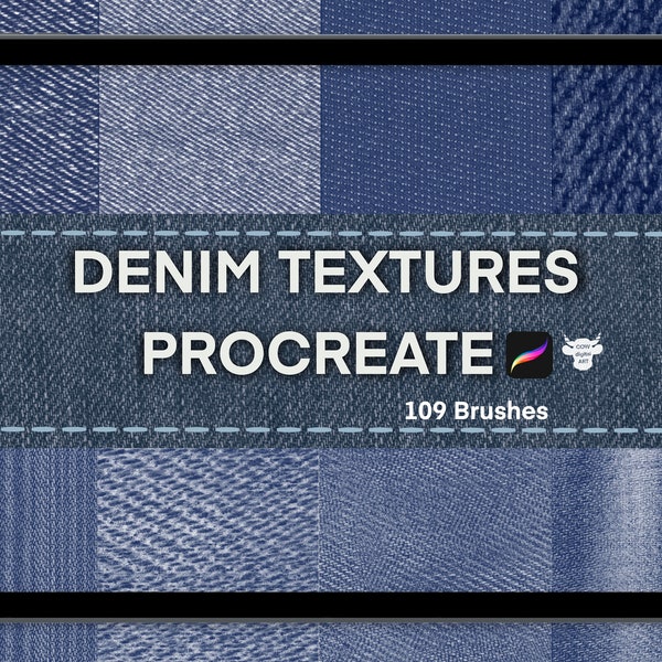 DENIM PROCREATE brushes,Denim seamless, Jean Procreate brush set, procreate fabric, paint denim, jean brush bundle,Pennelli jeans procreate