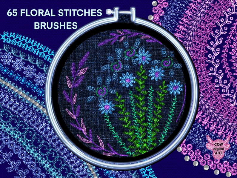 EMBROIDERY PROCREATE Brushes,procreate Stitches Brush,cross Stitch