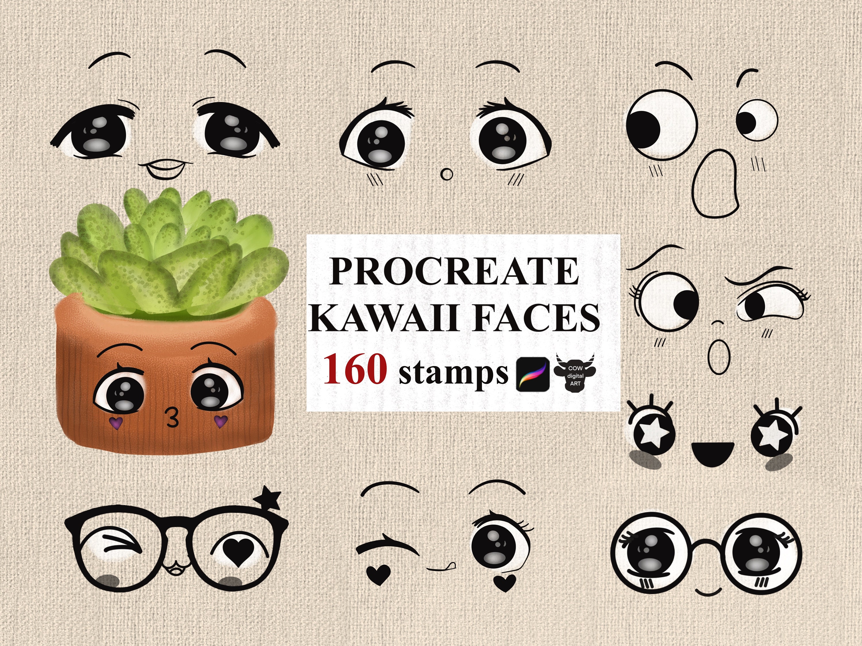 Kawaii Face Soap Stamp