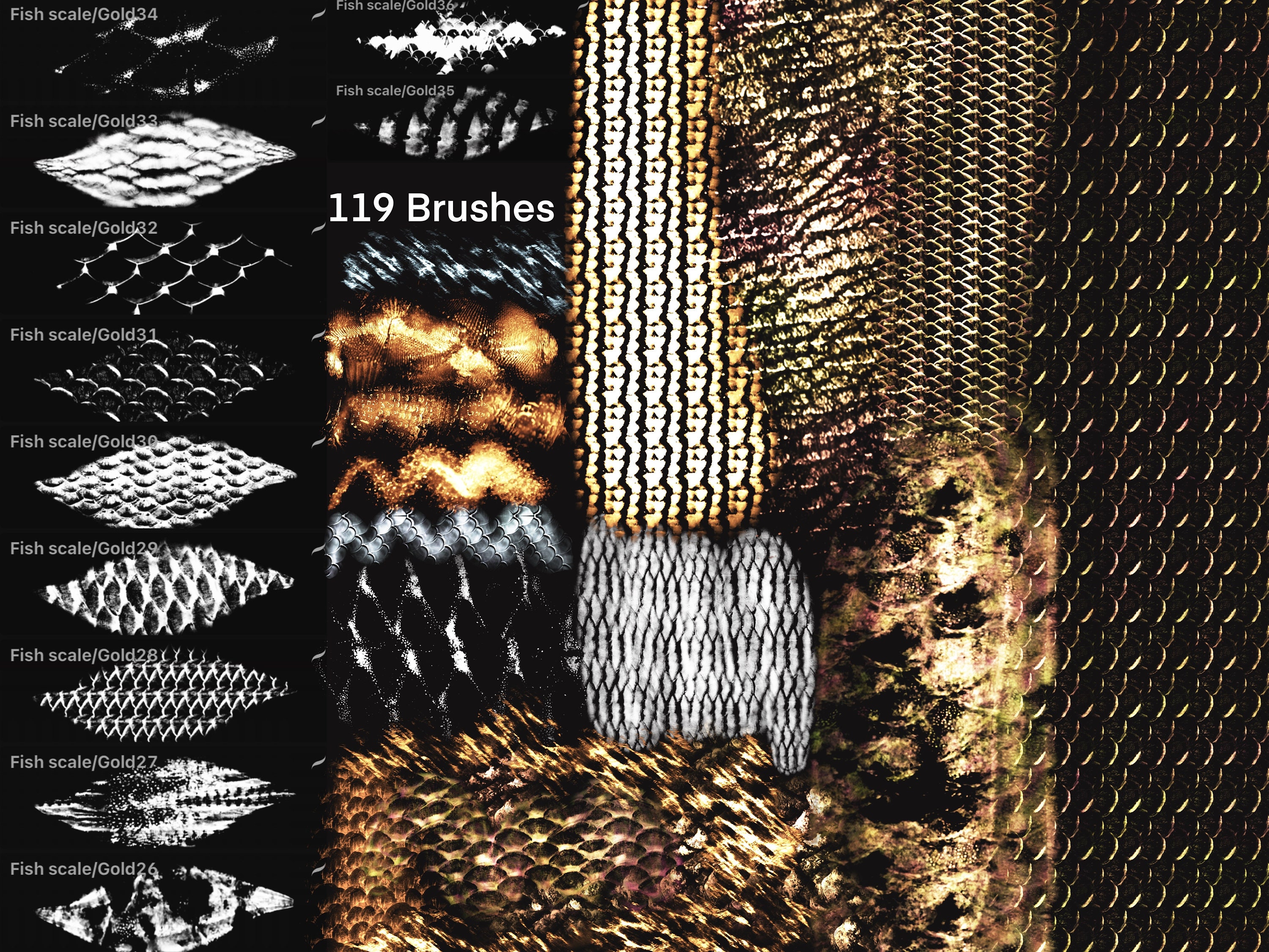 Procreate Scale fish Scale Brush for Procreate brushes Fish Etsy