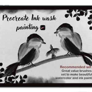 Procreate Ink Wash Brushes: Chinese Sumi, Watercolor (Digital Download)