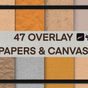 Procreate carta, Procreate sovrapposizione tela, Pennelli per sovrapposizione carta, Pennello per carta riciclata, Procreate texture senza soluzione di continuità, Pennelli per sovrapposizione texture.